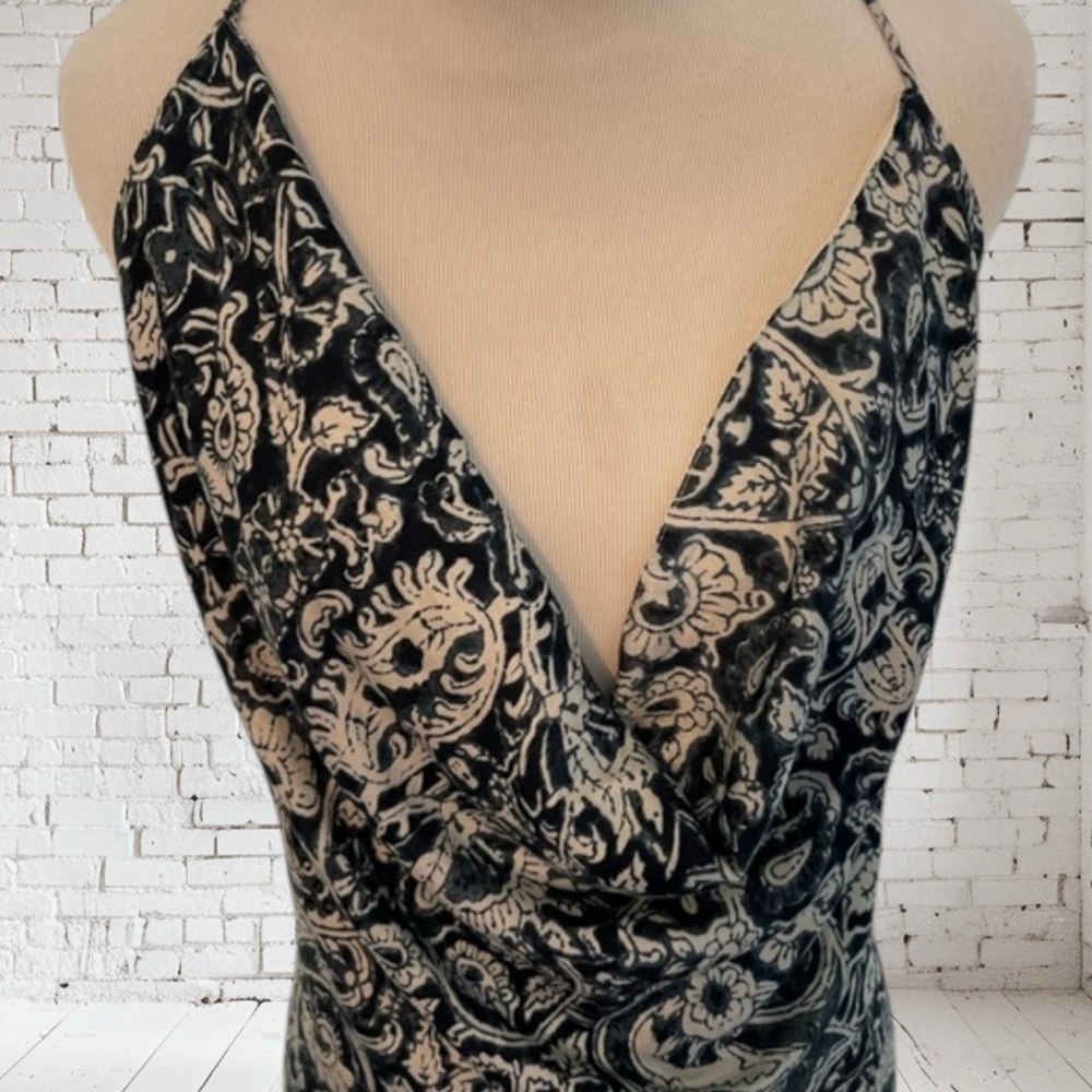 Chaser Cowl Neck Maxi Dress XS NWT | Batik Print + Soft Drape | Boutique Boho - Picture 4 of 11